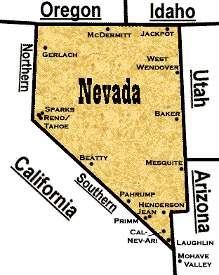 Nevada Casino Map